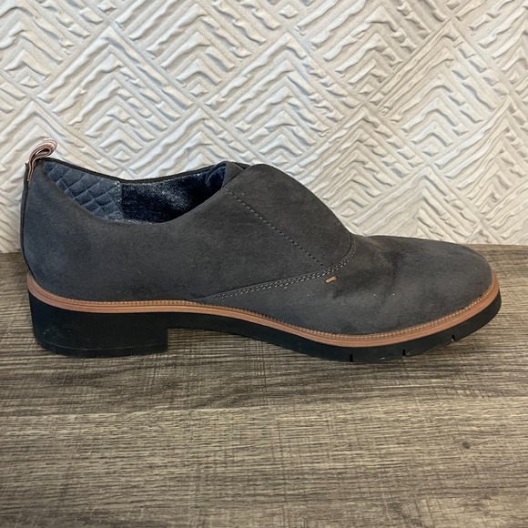 Dr Scholls Glisten Oxfords Womens 10M Be Free Energy Technology Gray Suede Shoes - Picture 2 of 10